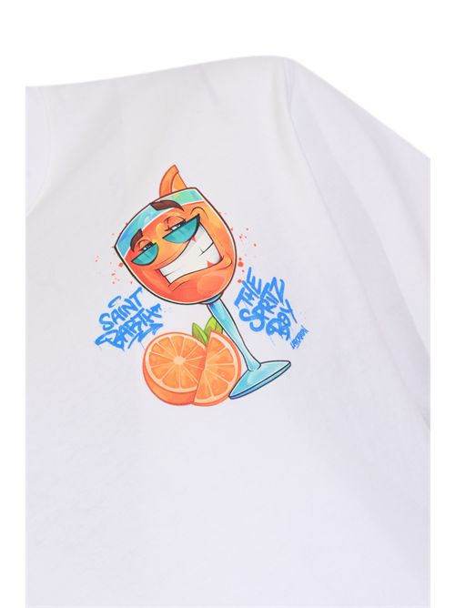 T-shirt Portland in jersey di cotone con stampa Spritz Boy Mc2 Saint Barth | PRL000204367L